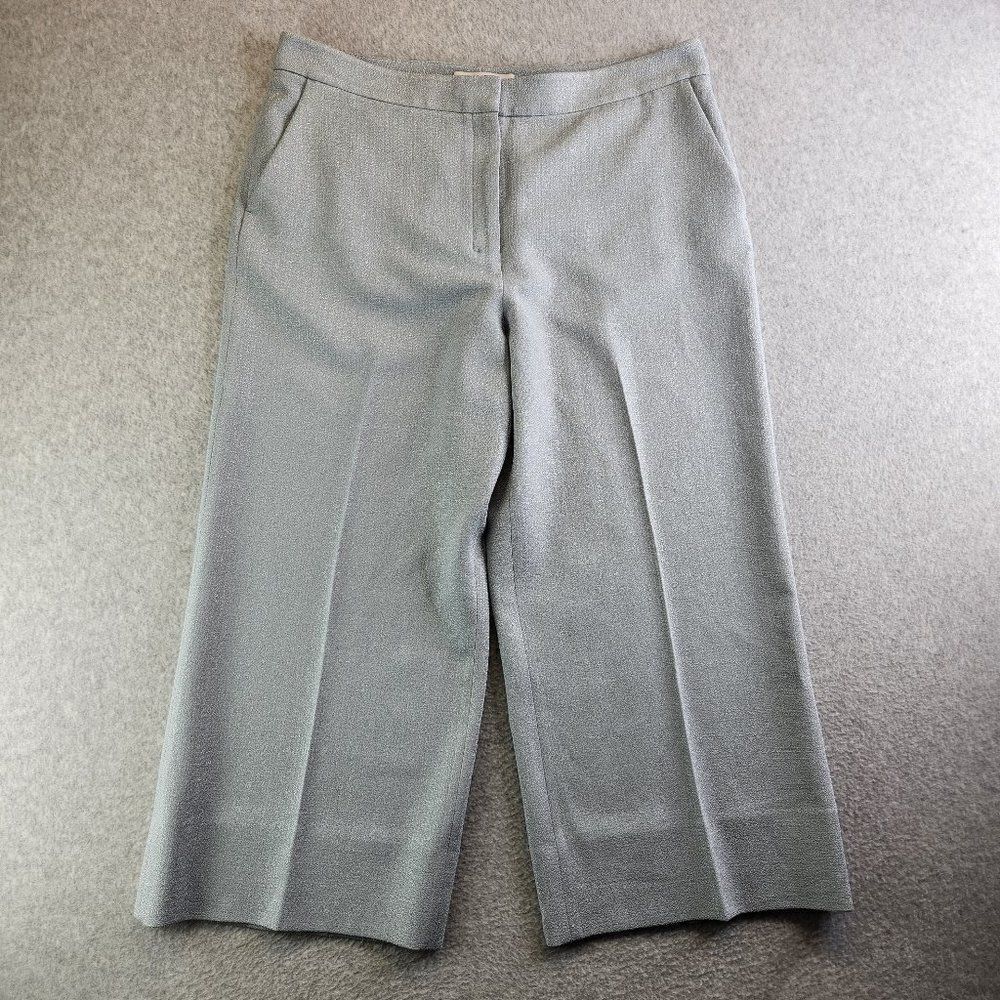 MM Lafleur Pants Womens 16 Powder Blue Anderson Wide Leg Cropped High Rise